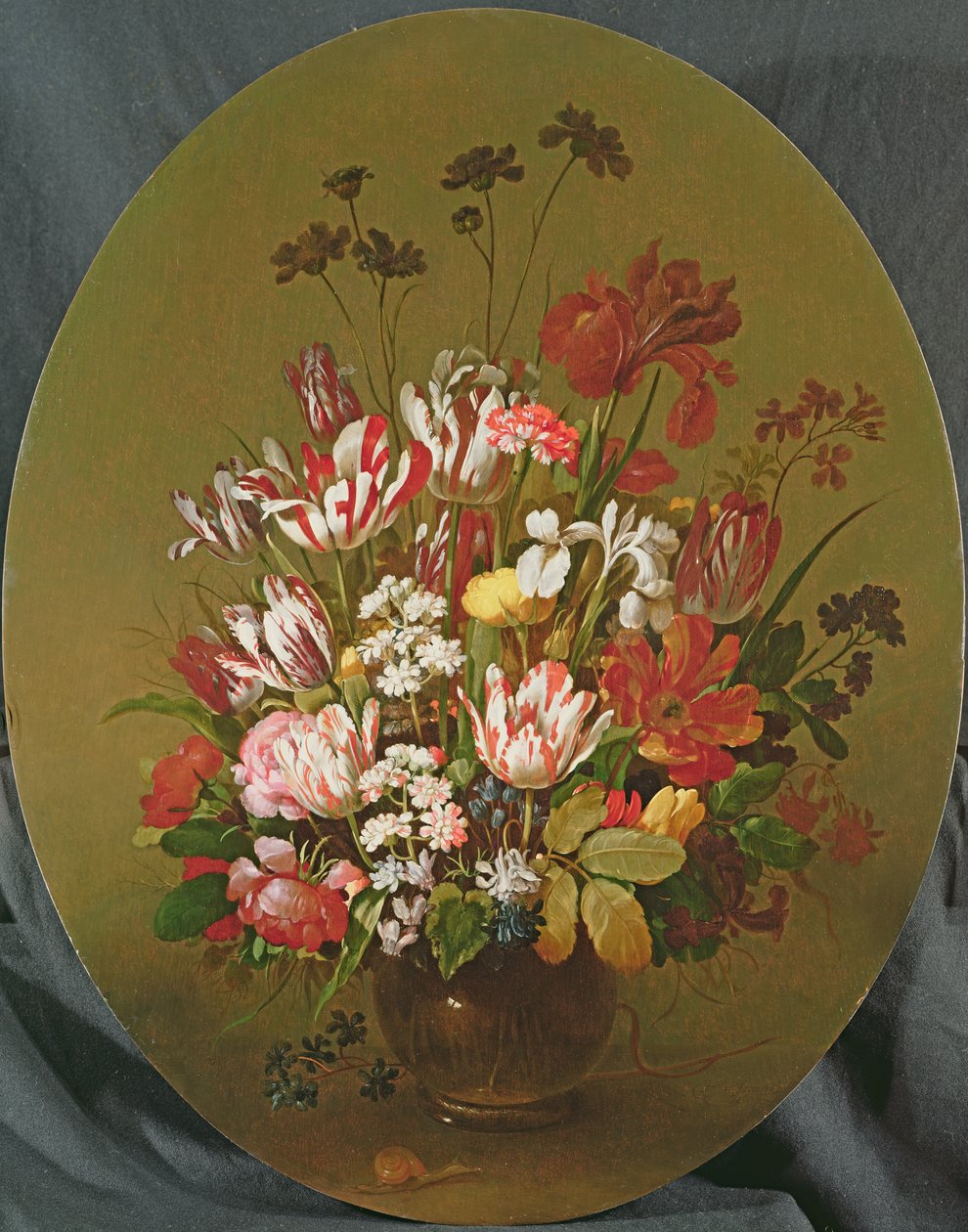 Blomster i en glassvase av Hans Bollongier