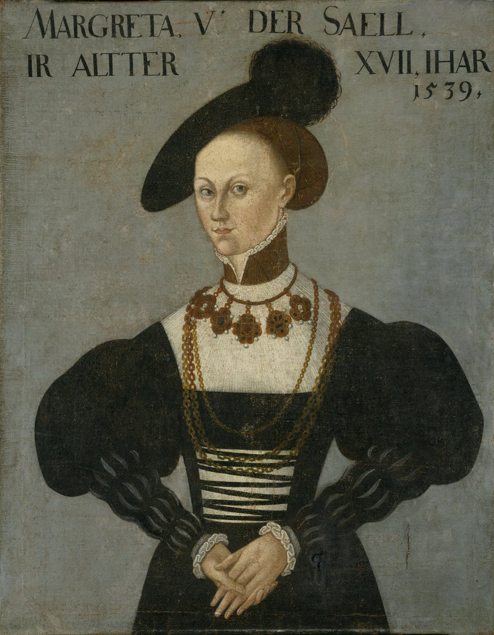 Margarethe von der Saale, morganatisk kone til Philip I av Hans Brosamer