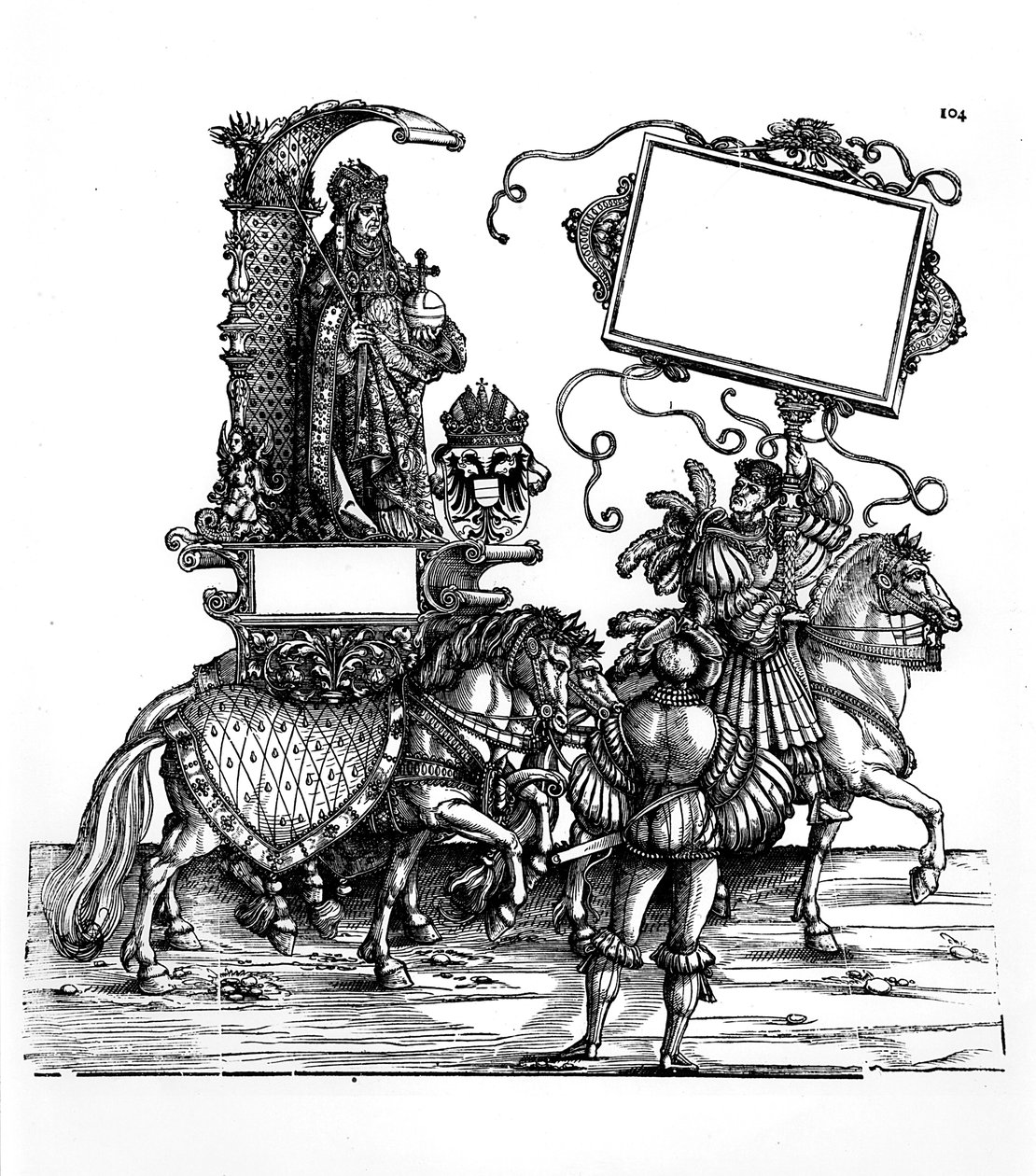 Scene fra Maximilians triumftog, ca. 1516-18 av Hans Burgkmair
