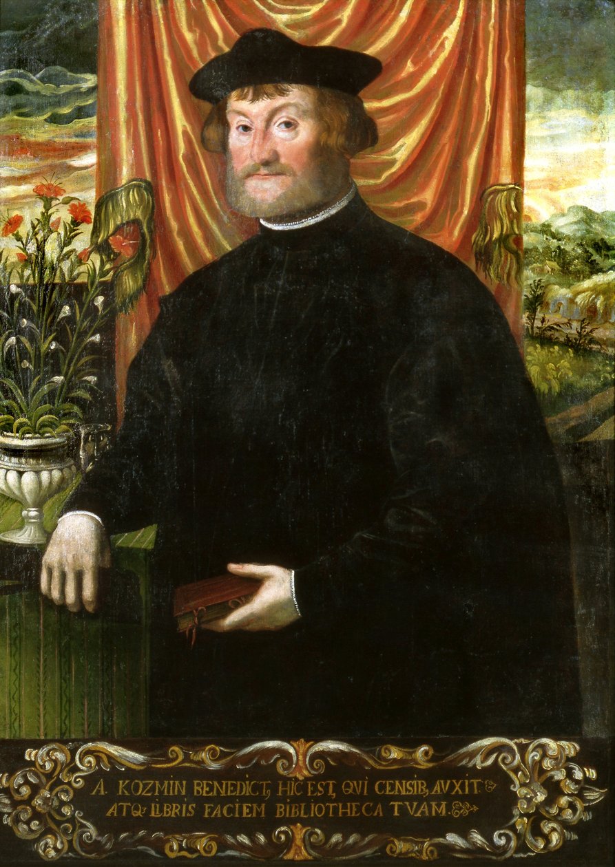 Portrett av Benedykt Komiczyk av Komin. av Hans Holbein der Jüngere