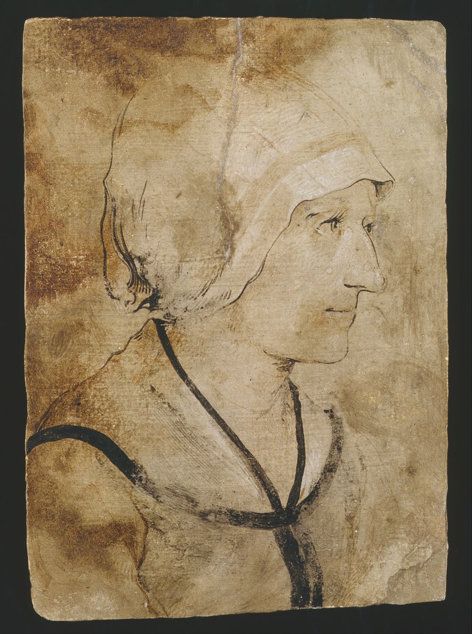 Portrett av en kone til en ukjent steinhugger av Hans Holbein der ältere