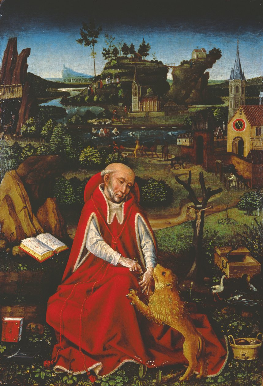 St. Hieronymus og løven av Hans Leonard Schaufelein