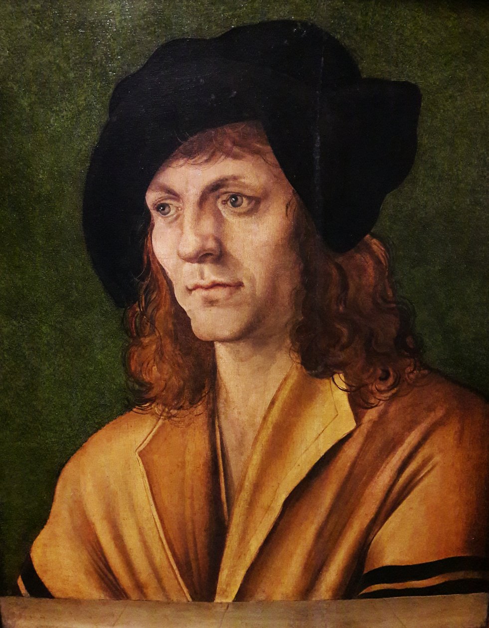 Portrett av en mann i en gul dust av Hans Leonhard Schäufelein