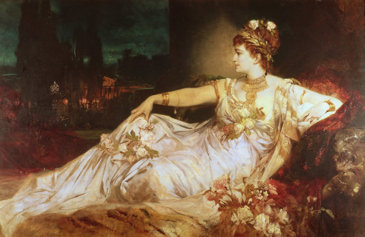 Charlotte Wolter som keiserinne Messalina av Hans Makart