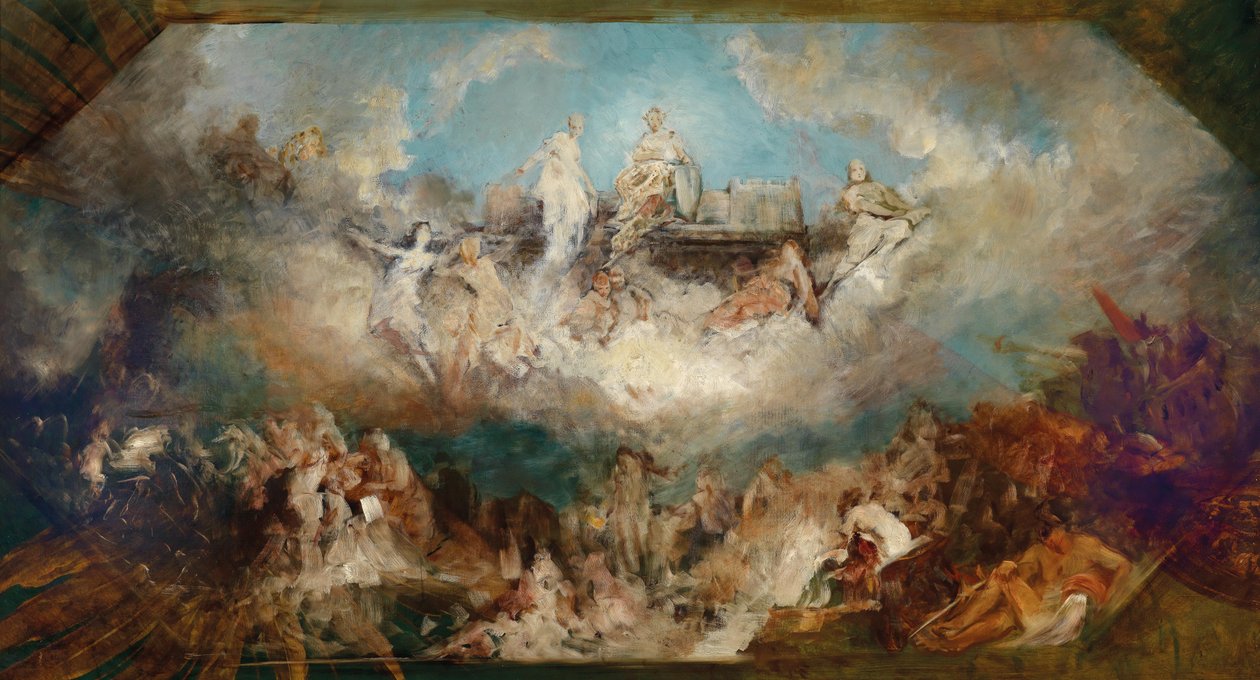 Senkingen av Nibelungen -hamsten i Rhinen av Hans Makart