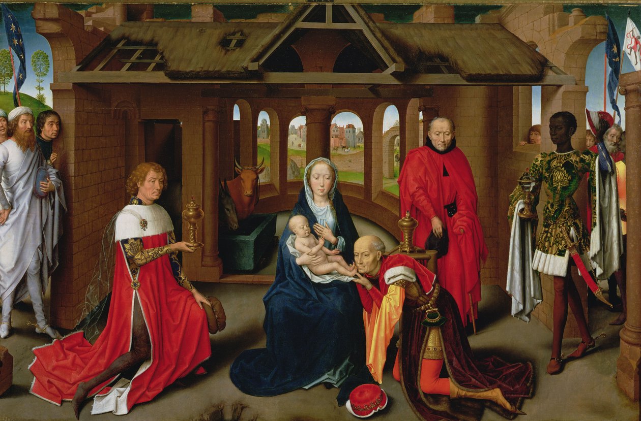 Adoration of the Magi, sentralpanel i Triptych of the Adoration of the Magi, ca. 1470-72 av Hans Memling