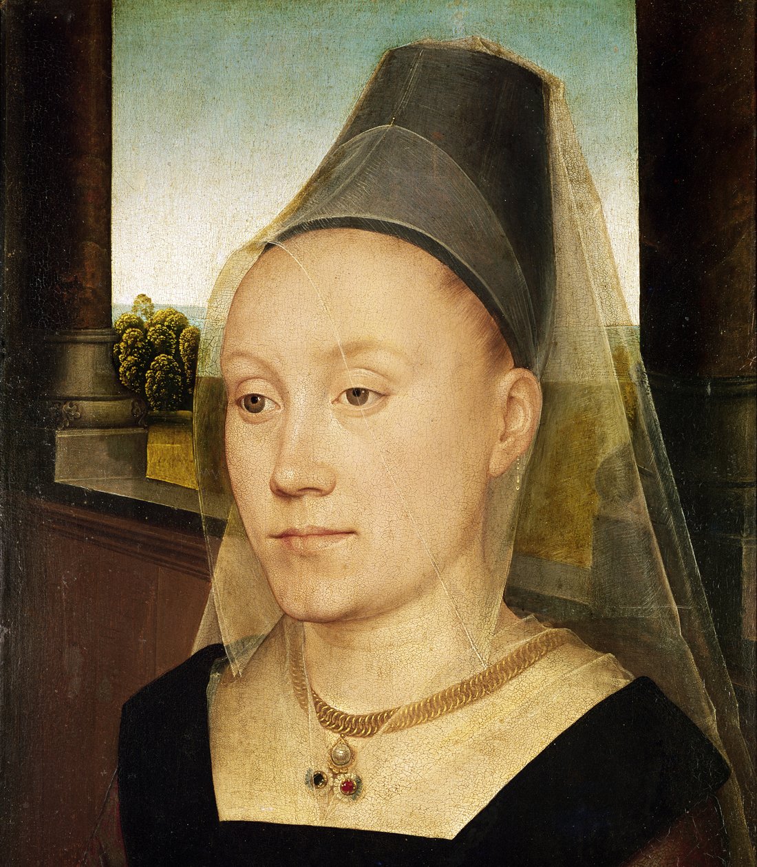 Barbara de Vlaenderberch, ca. 1472-75 (detalj av 234523) av Hans Memling
