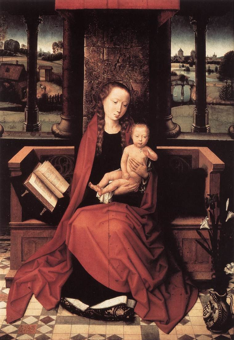 Jomfru og barn på plass av Hans Memling