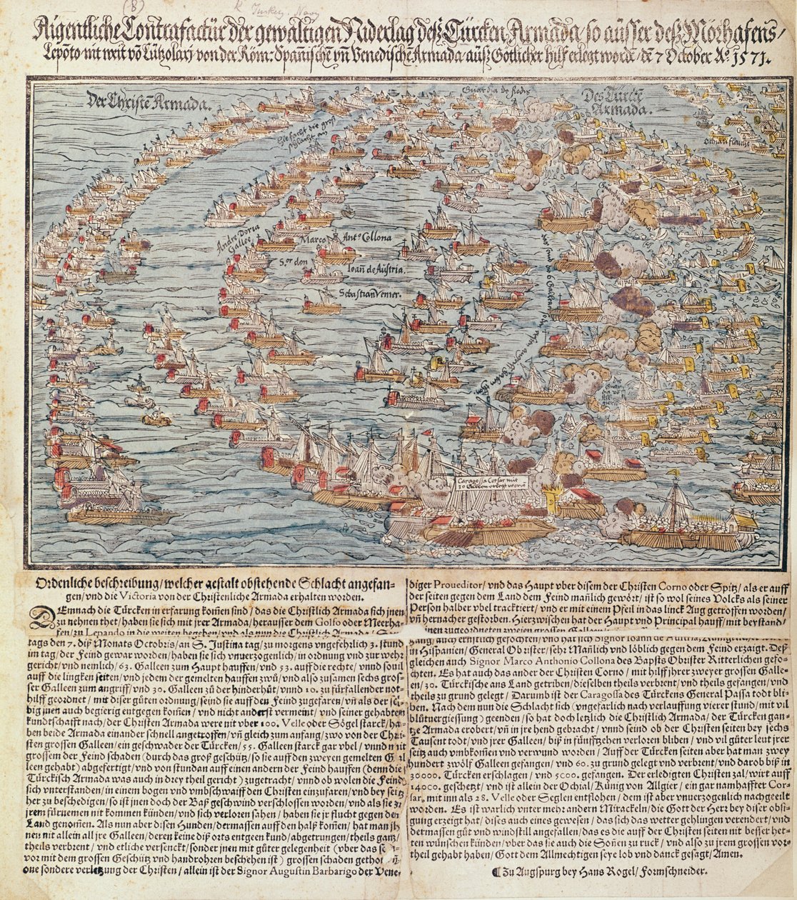 Slaget ved Lepanto av Hans Rogel