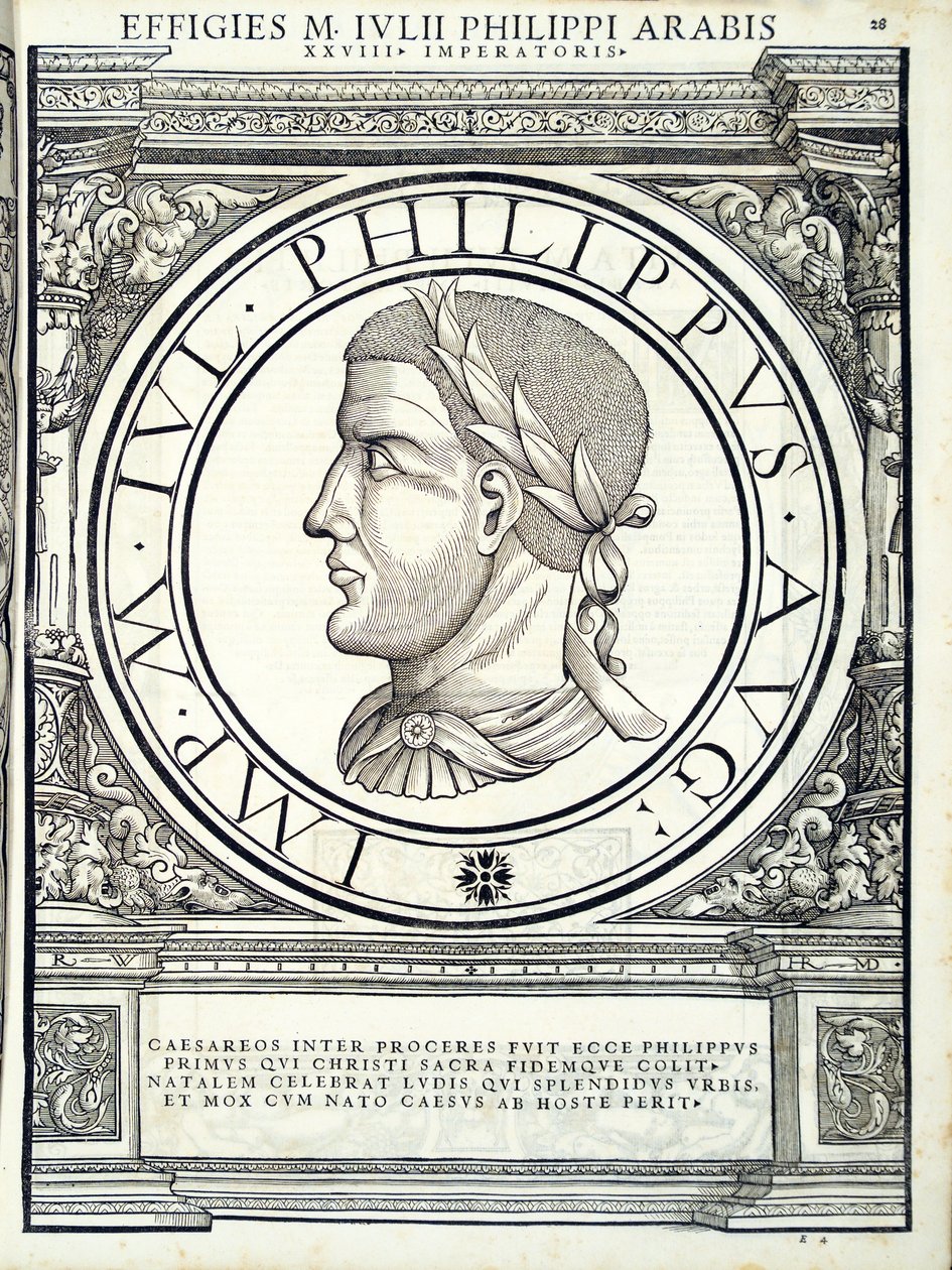 Julius Philippus, illustrasjon fra romerske keisere i hele øst og vest av Hans Rudolf Manuel Deutsch