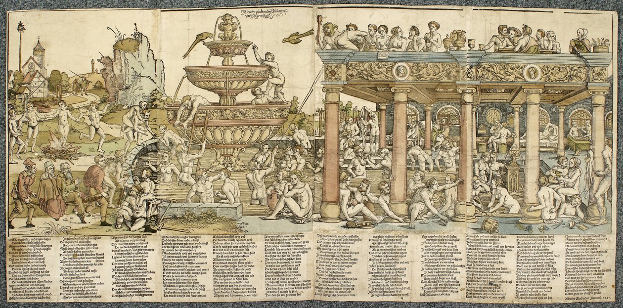 The Fountain of Youth, 1531 (tresnitt, trykt fra fire blokker) av Hans Sebald Beham