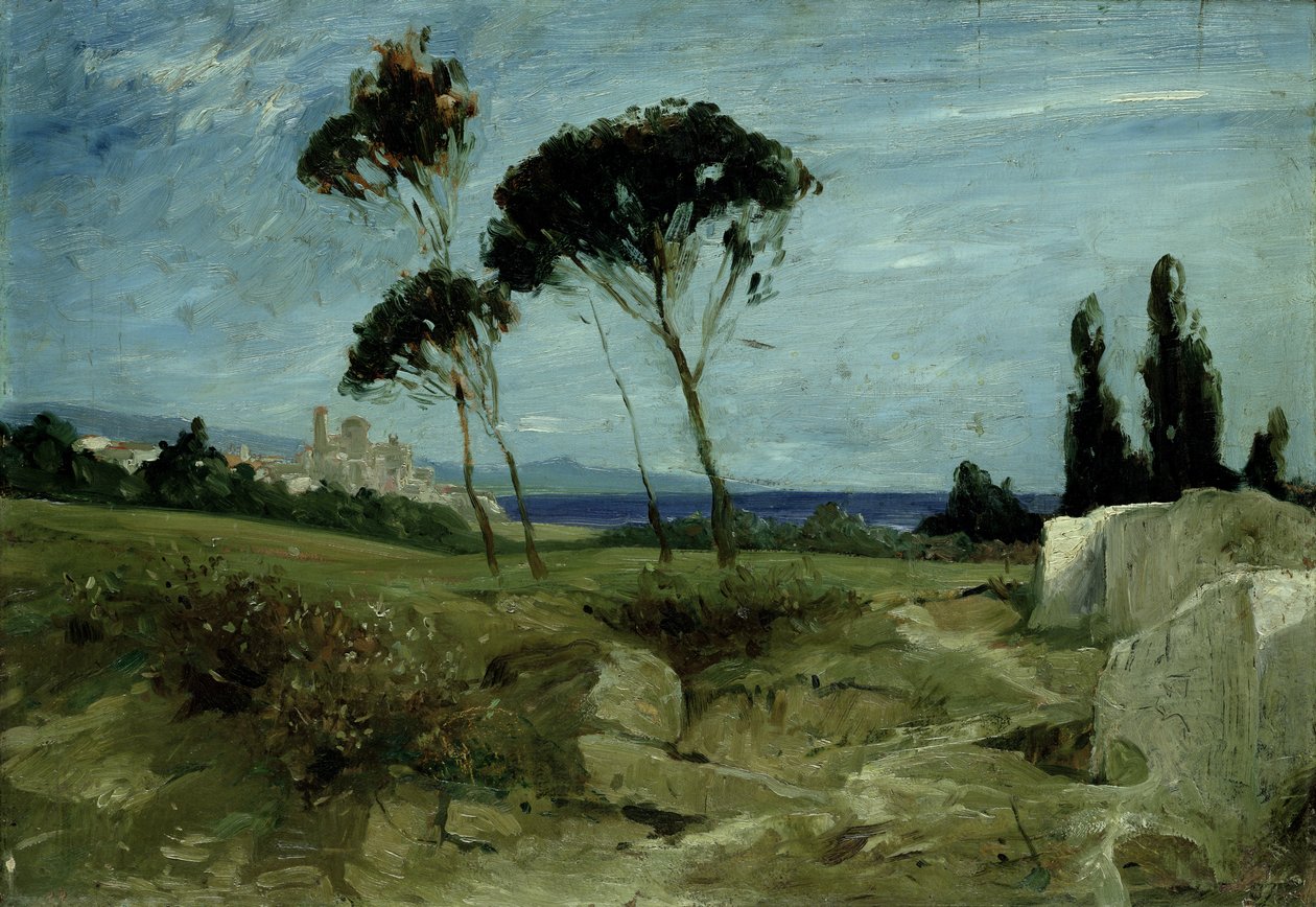 Landskap ved Nettuno, 1887 av Hans Speckter