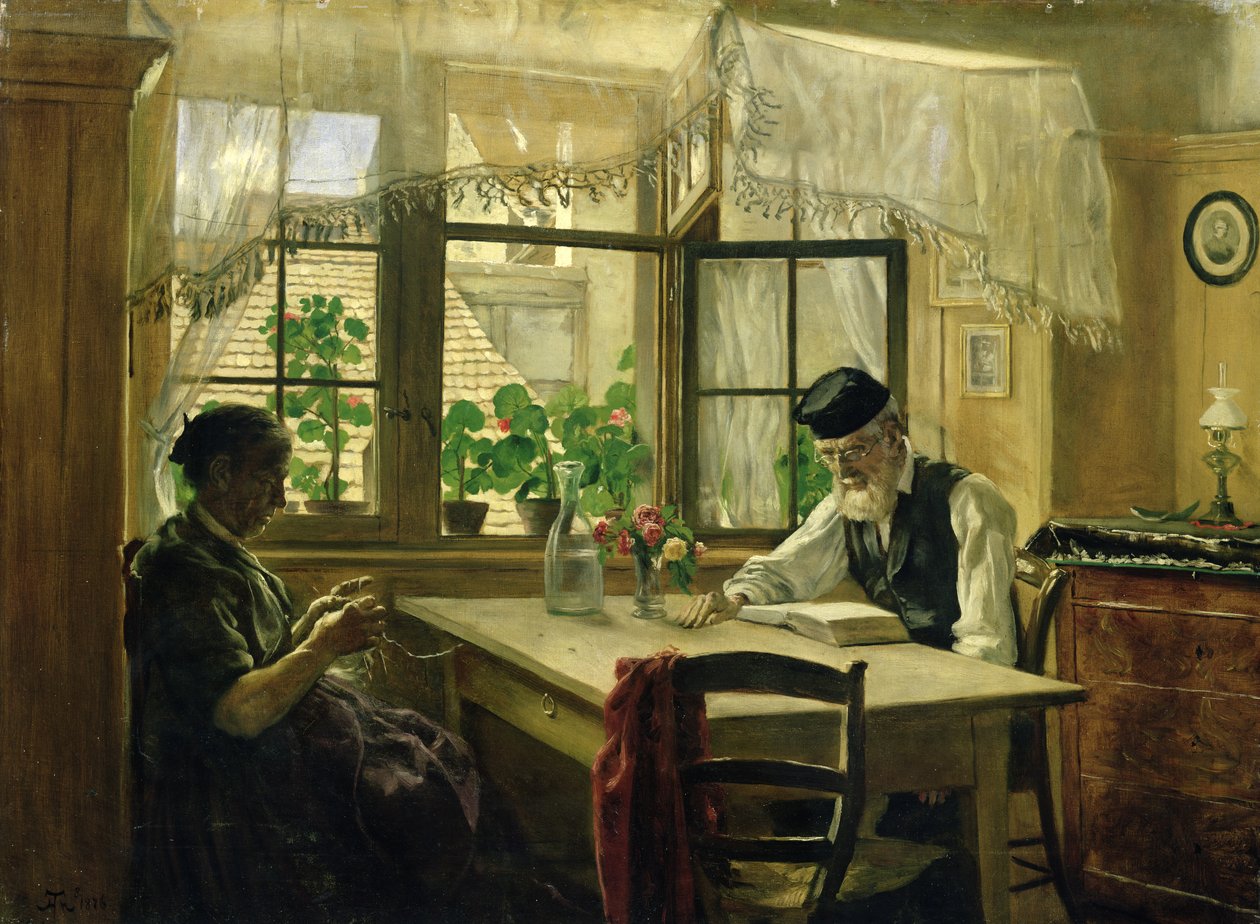 En fredelig søndag, 1876 av Hans Thoma
