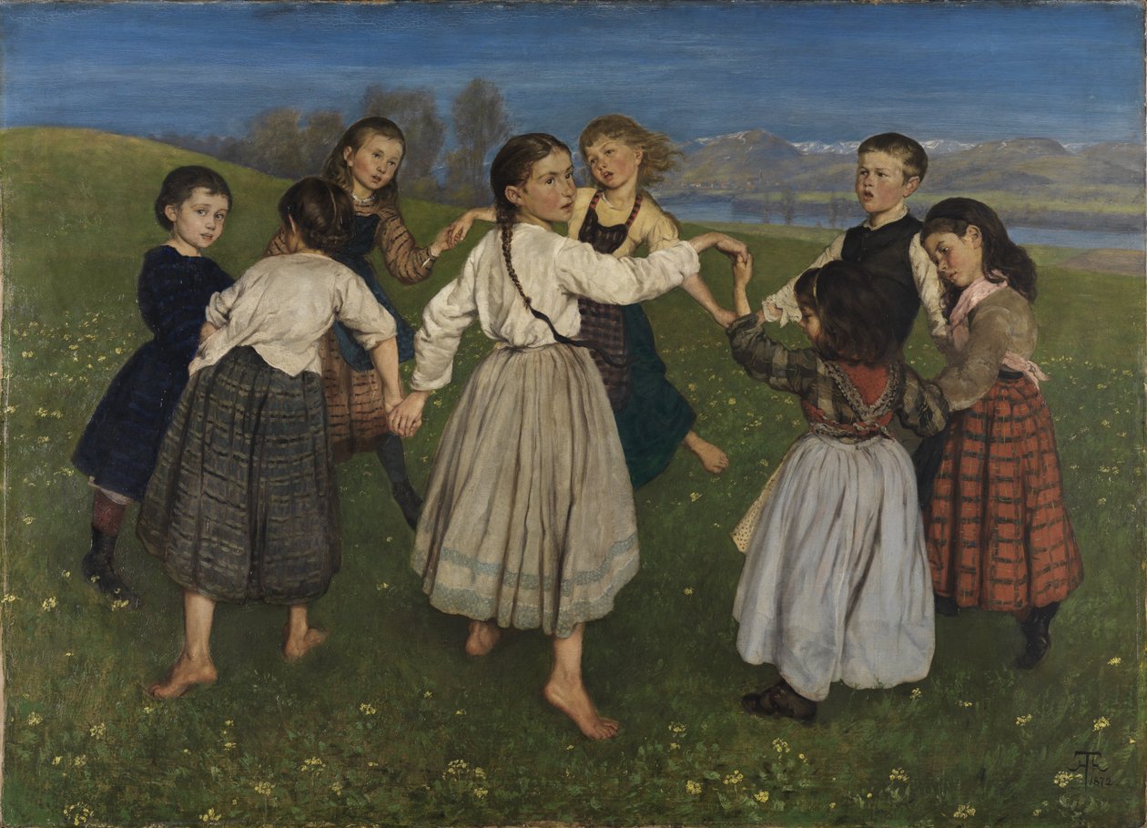 Barn som danser i en ring av Hans Thoma