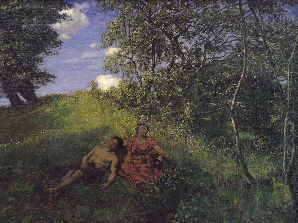 Siesta, 1889 av Hans Thoma