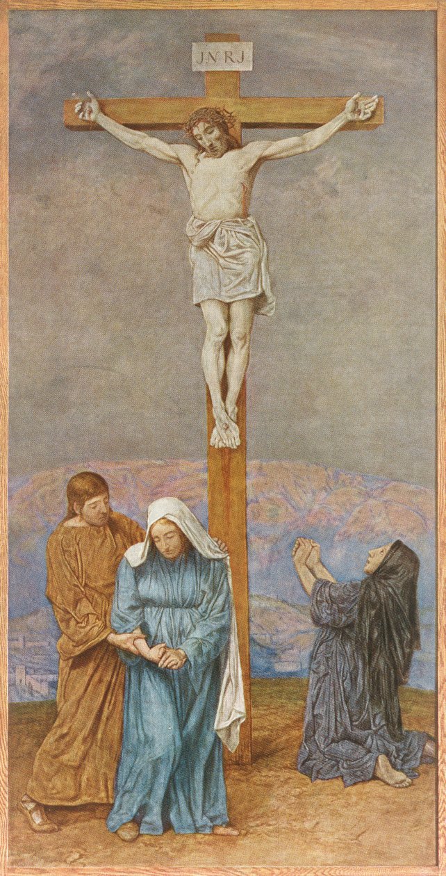 Korsfestelsen, illustrasjon fra Festkalender utgitt i Leipzig ca. 1910 av Hans Thoma