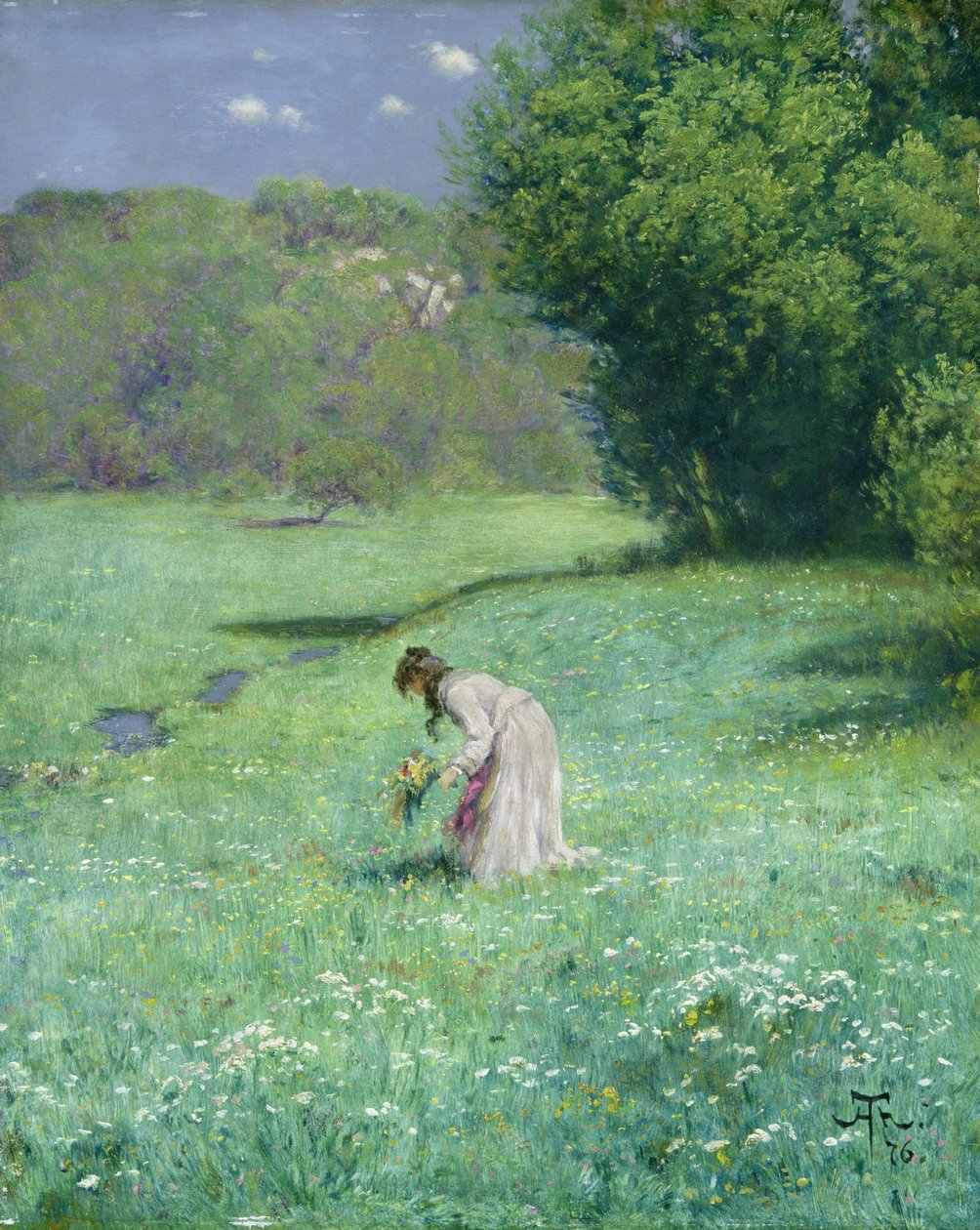 Woodland Meadow, 1876 av Hans Thoma