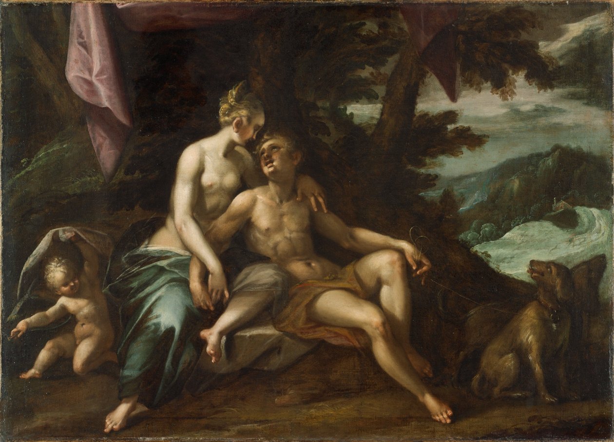 Venus og Adonis av Hans von Aachen  
