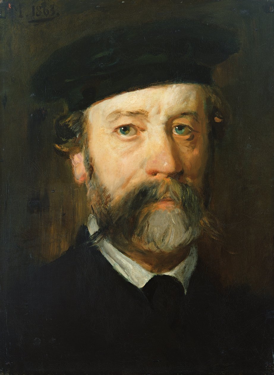 Portrett av en mann med skjegg, 1863 av Hans von Marées