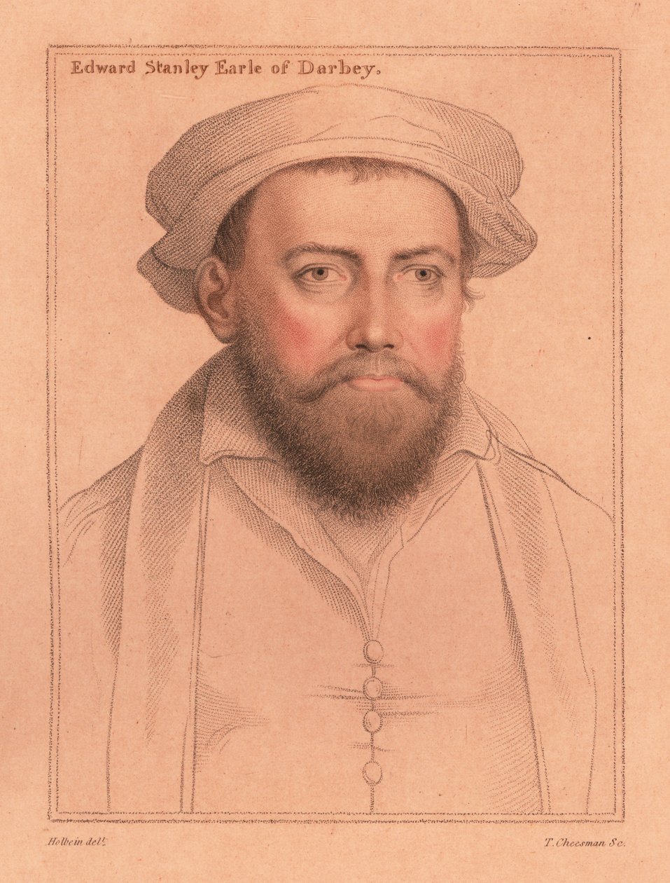 Edward Stanley, 3. jarl av Derby., 1812 (gravering) av Hans (after) Holbein the Younger