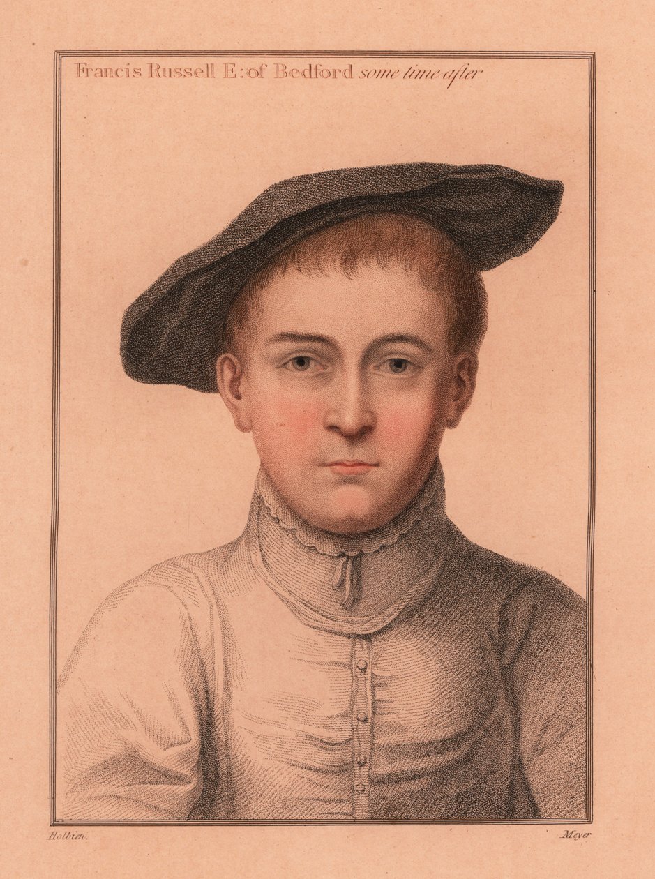 Francis Russell, 2. jarl av Bedford., 1812 (gravering) av Hans (after) Holbein the Younger