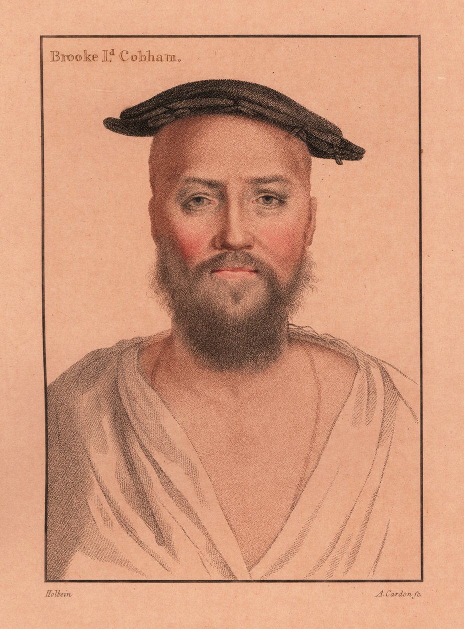 George Brooke, 9. Lord Cobham., 1812 (gravering) av Hans (after) Holbein the Younger