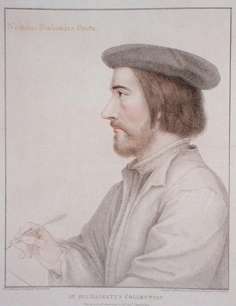 Nicholas Borbonius (1503-50) gravert av Francesco Bartolozzi (1727-1815) 1793 (gravering) av Hans (after) Holbein the Younger