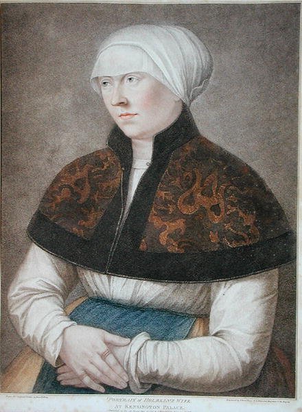 Portrett av Holbeins kone, gravert av Francesco Bartolozzi (1727-1815) 1796 (gravering) av Hans (after) Holbein the Younger