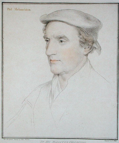Portrett av Philip Melanchton (1497-1560) gravert av Fransesco Batolozzi (1727-1815) 1792 (gravering) av Hans (after) Holbein the Younger