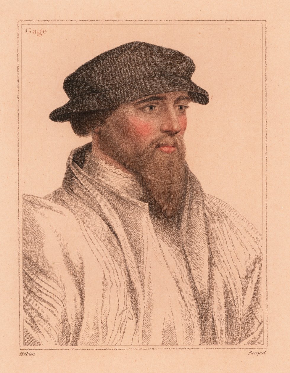 Sir John Gage , engelsk hoffmann og politiker av Hans (after) Holbein the Younger
