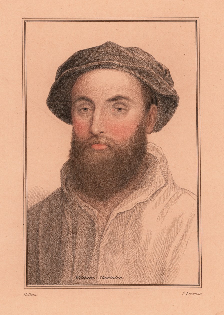 Sir William Sharington, engelsk hoffmann til kong Henry VIII., 1812 (gravering) av Hans (after) Holbein the Younger