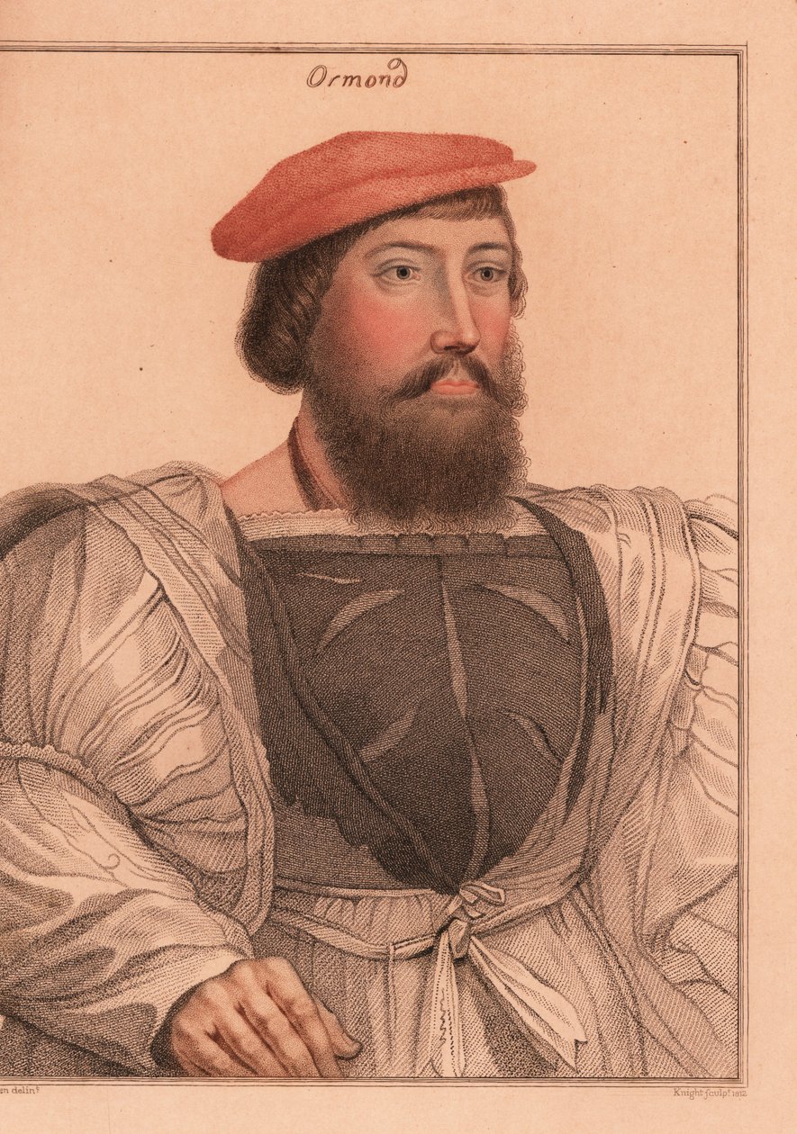Thomas Boleyn eller James Butler, jarl av Ormond., 1812 (gravering) av Hans (after) Holbein the Younger