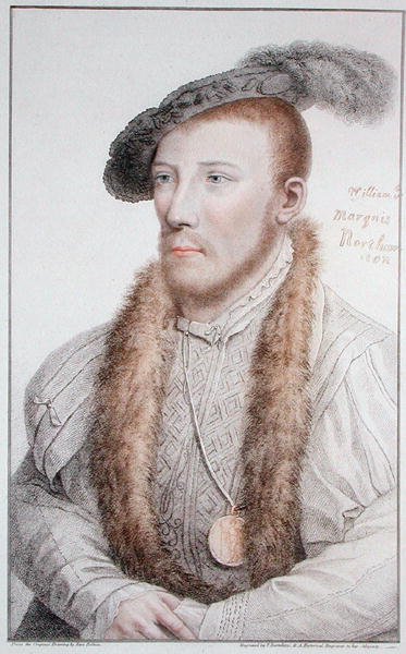 William Parr (1513-71) Marquess of Northampton, gravert av Francesco Bartolozzi 1796 (gravering) av Hans (after) Holbein the Younger