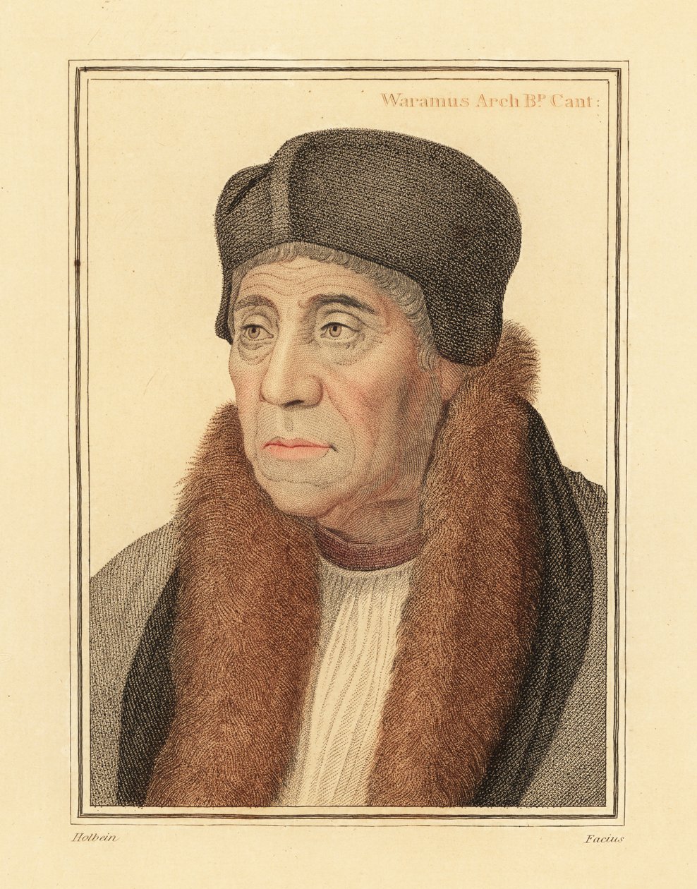 William Warham, erkebiskop av Canterbury av Hans (after) Holbein the Younger