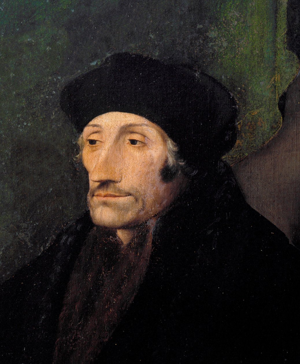 Portrett av Erasmus av Rotterdam, nederlandsk humanist av Hans (attr. to) Holbein the Younger