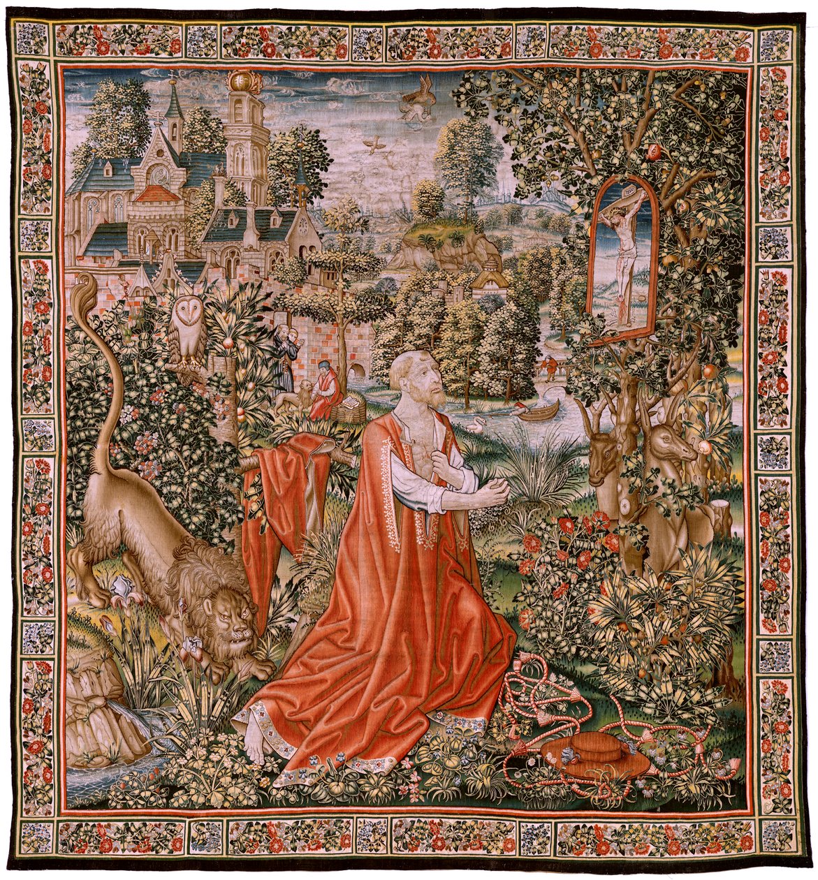 flamsk billedvev. St. Penitent Jerome, eller St. John