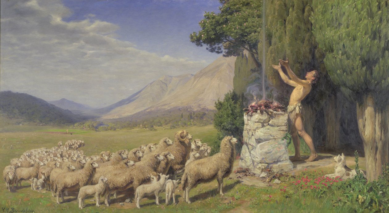 Abels tilbud, 1908 av Hans Andersen Brendekilde