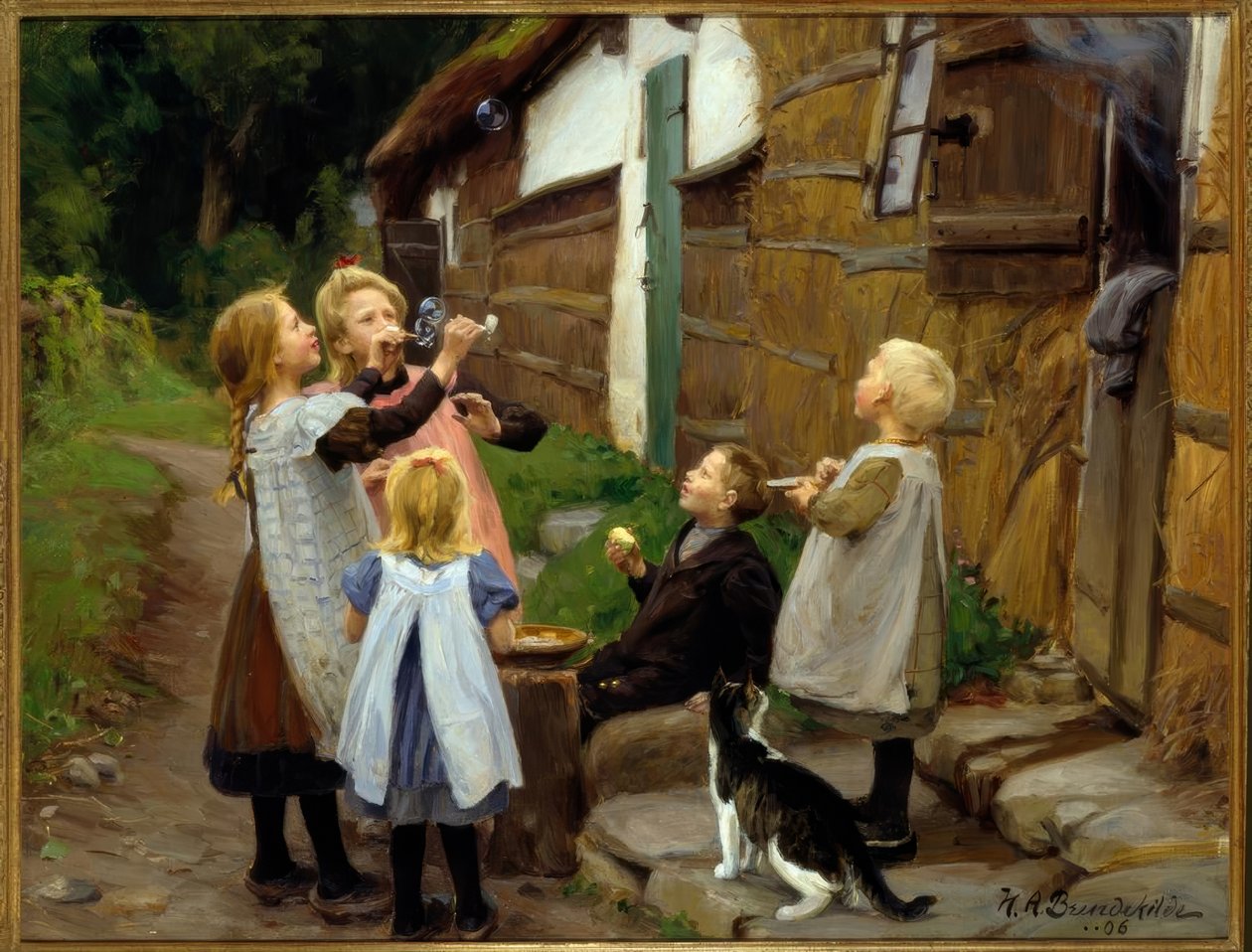 H.A. Brendekilde, såpebobler av Hans Andersen Brendekilde