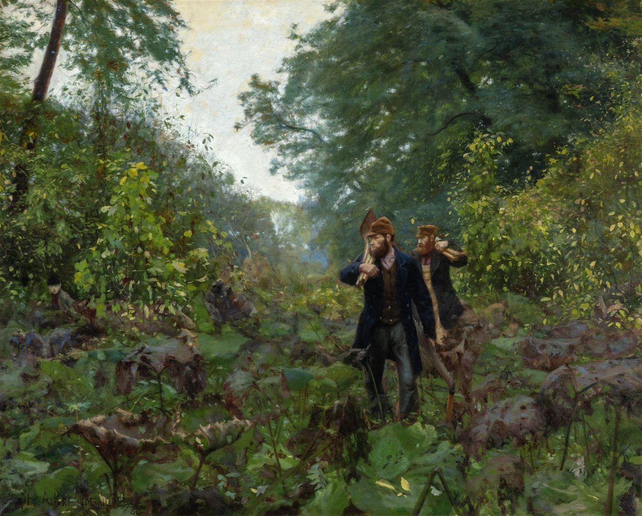 På forbudte veier, 1886. av Hans Andersen Brendekilde