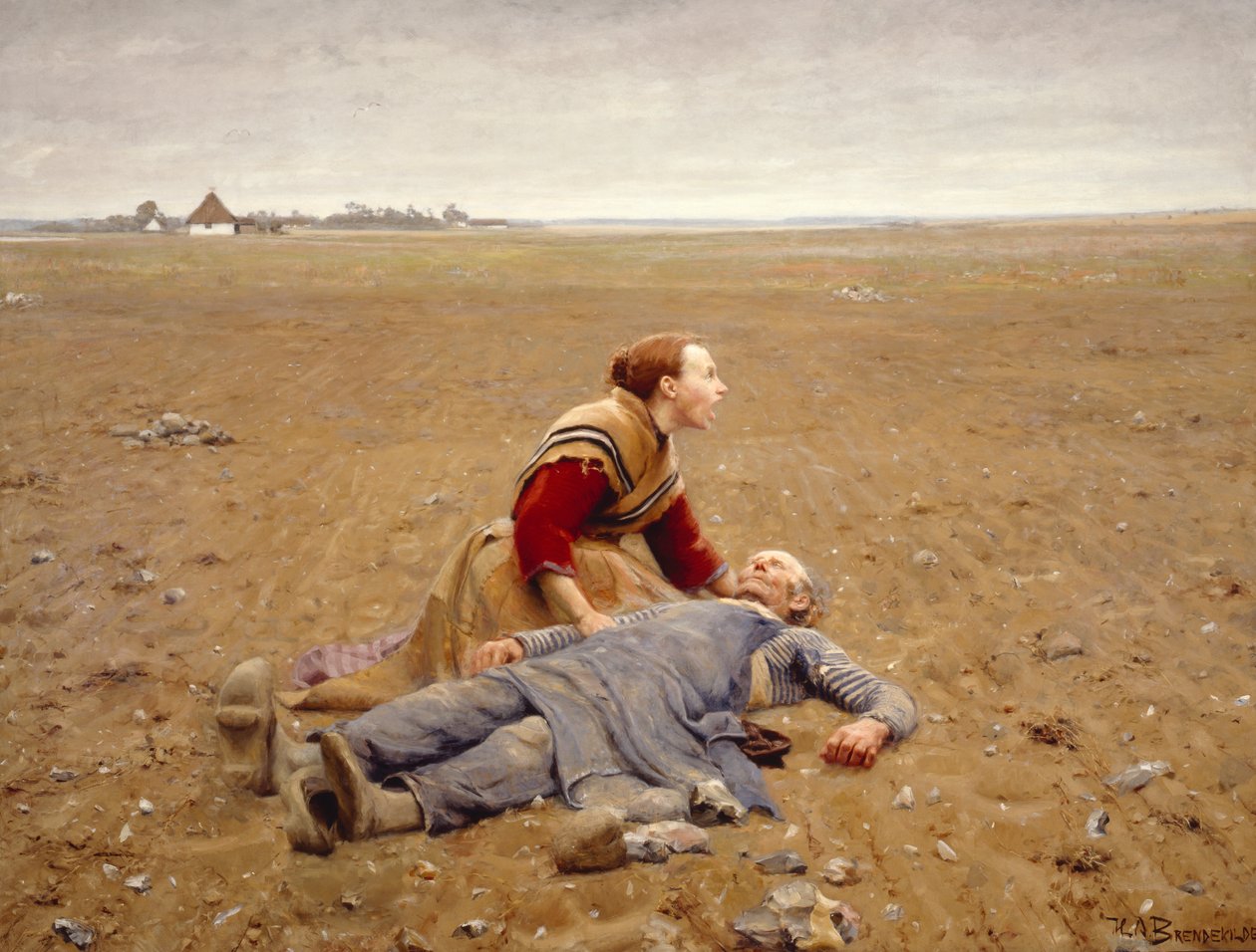 Utslitt eller martyren, 1889. av Hans Andersen Brendekilde