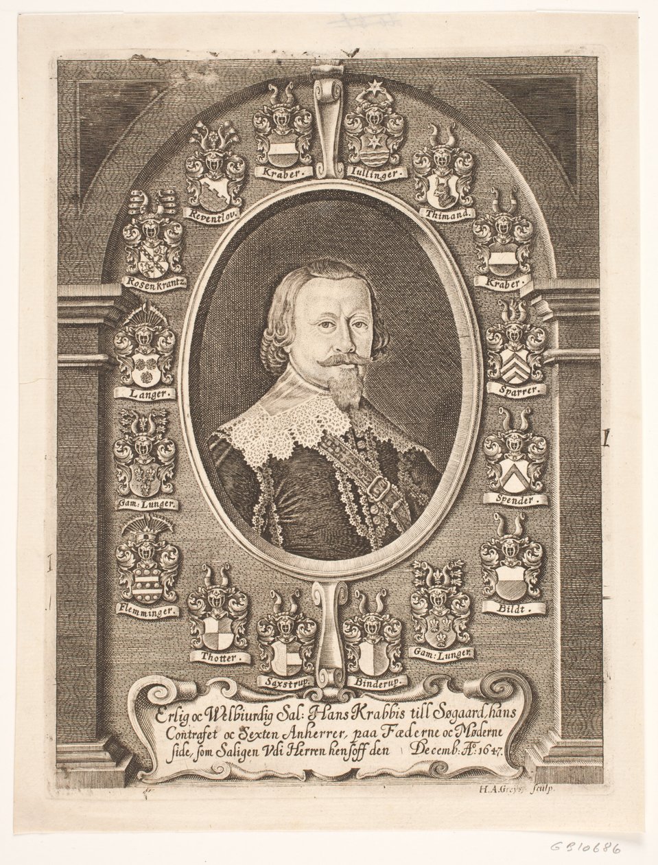 Hans Krabbe til Søgård. Fra en ligprædiken 1648   1263845   no       norwegian Successfully Translated  Original: Old Bearded Man in a High Fur Cap, with Eyes Closed, c. 1635. Translat: Old Bearded Man in a High Fur Cap, with Eyes Closed, c. 1635. 1160038  av Hans Andreas Greys