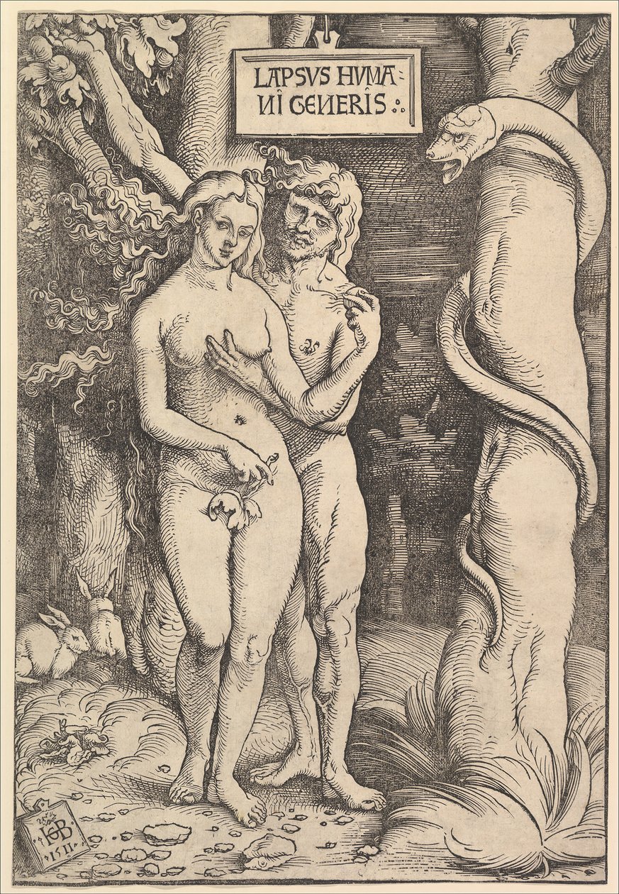 Adam og Eva, 1511. av Hans Baldung