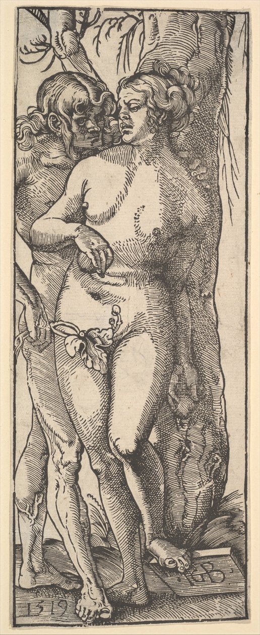 Adam og Eva, 1519. av Hans Baldung