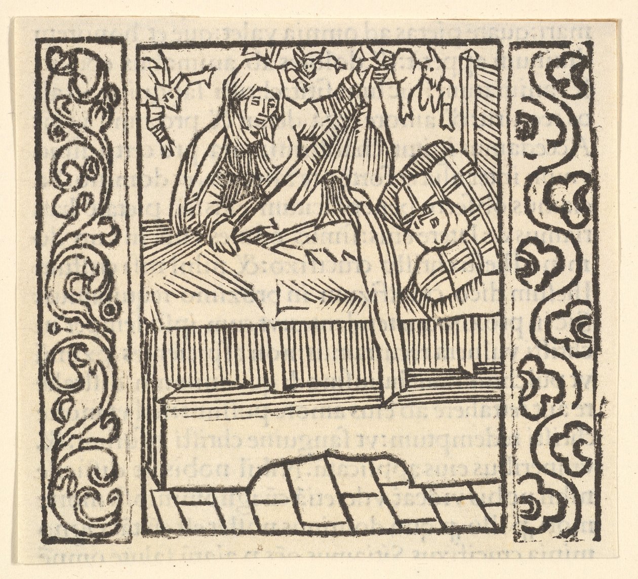 Caring for the Dead, illustrasjon fra Speculum Passionis, 1507, 1507. av Hans Baldung