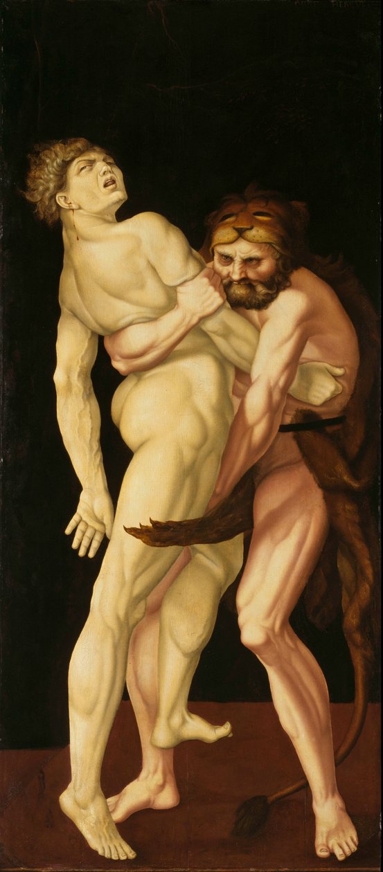 Hercules og Antaeus av Hans Baldung Grien