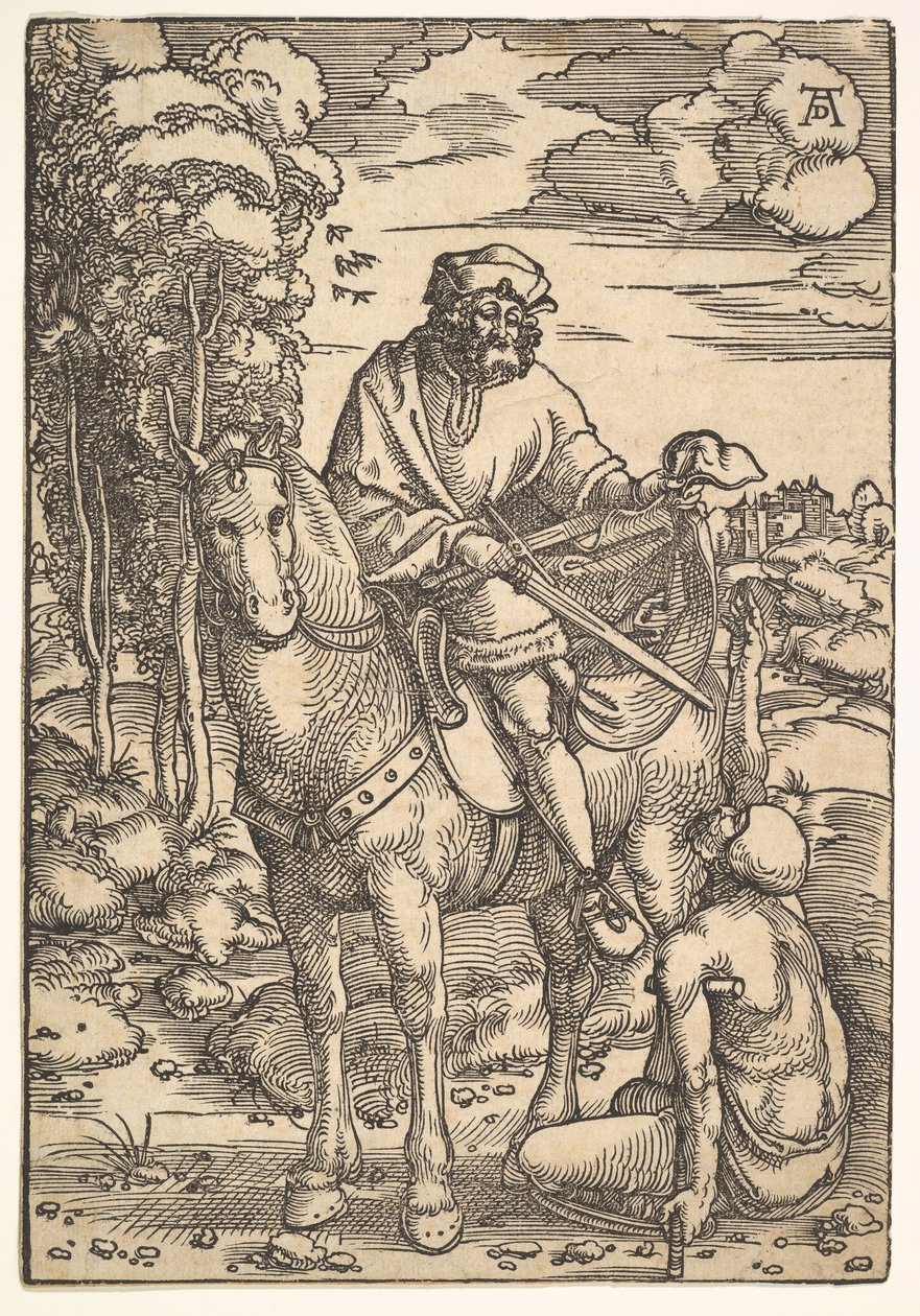 Saint Martin på hesteryggen, 1400-1500-tallet. av Hans Baldung