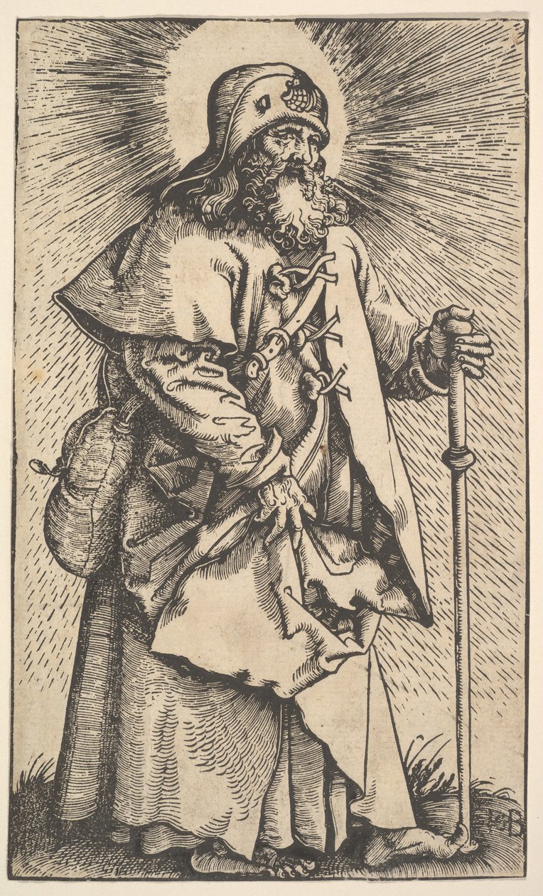 St. Jakob den større fra Kristus og apostlene, 1519. av Hans Baldung