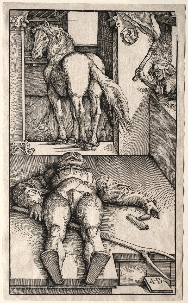 Den forheksede brudgommen, 1544-45. av Hans Baldung