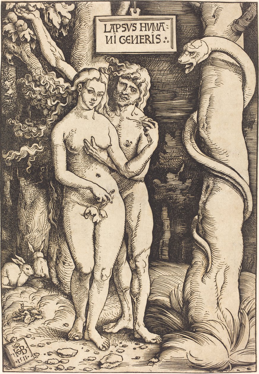 Adam og Eva, 1511 av Hans Baldung Grien
