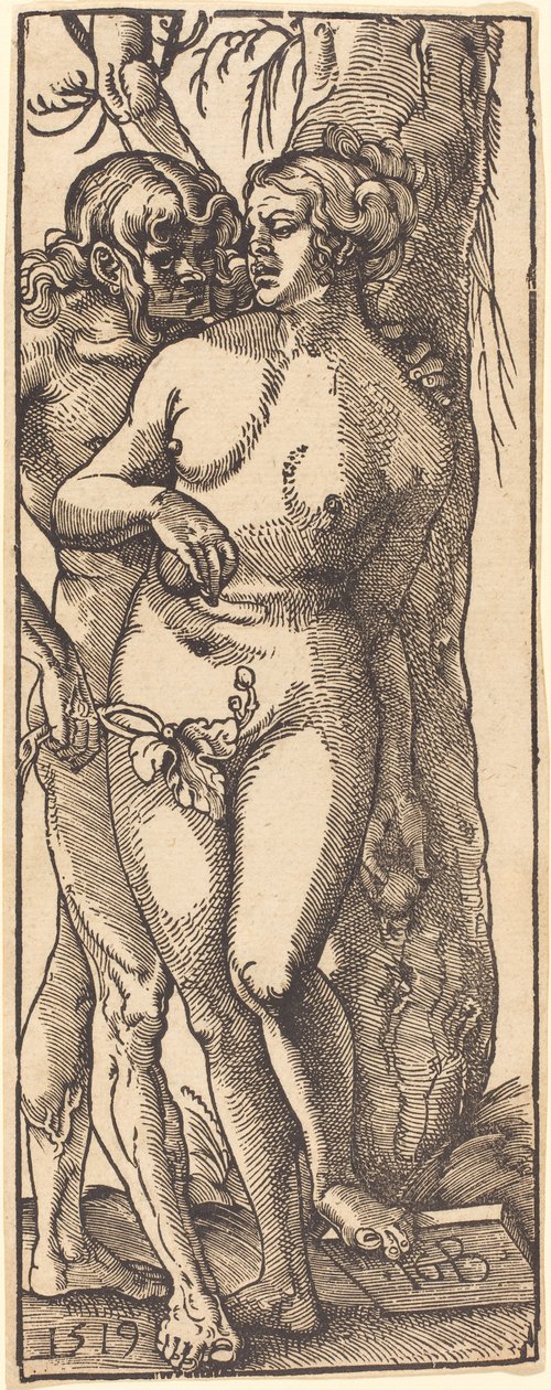 Adam og Eva, 1519 av Hans Baldung Grien